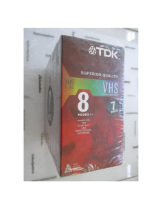 Cintas VHS TDK T-160 8 Horas - Paquete de 7 Unidades