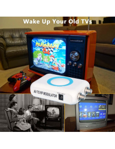 Modulador RF AoeSpy RCA a Coaxial CVBS para Consolas y TV 2