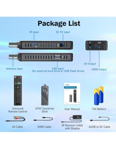 Caja Convertidora Digital TIMBOOTECH ATSC 1080P HD USB DVR
