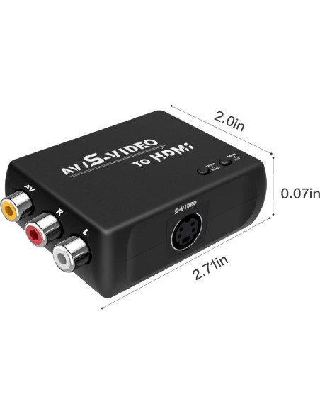 Convertidor S Video a HDMI Oudiwei 720P/480P Compatible TV