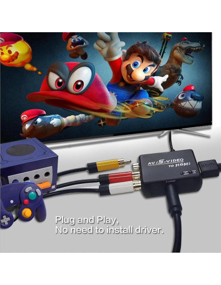 Convertidor S Video a HDMI Oudiwei 720P/480P Compatible TV