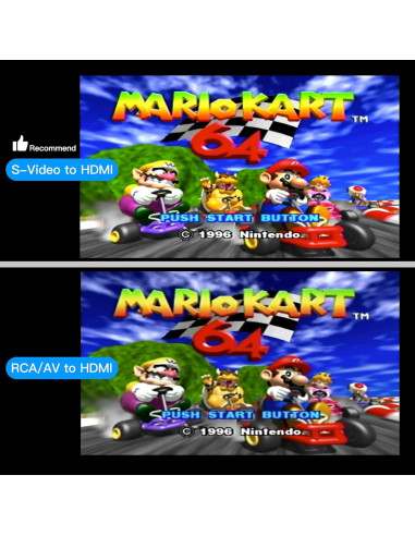 Convertidor S Video a HDMI Oudiwei 720P/480P Compatible TV