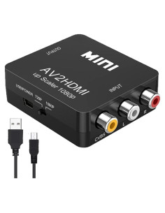 Convertidor RCA a HDMI HQDWA 1080P para TV y Consolas
