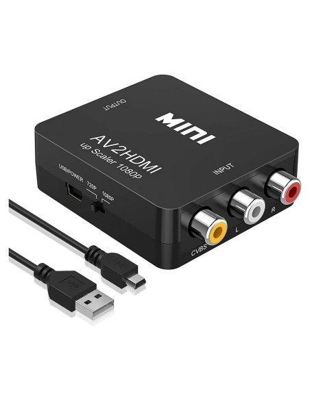 Convertidor RCA a HDMI FANTIA 1080p Plug and Play
