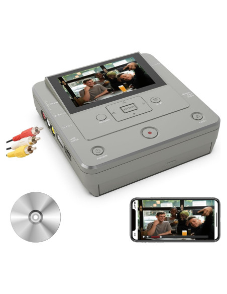 Grabadora de VHS a DVD Clariviews Gris, Convertidor Digital