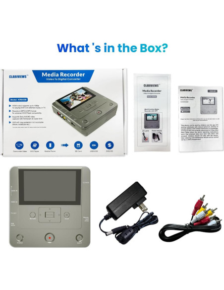 Grabadora de VHS a DVD Clariviews Gris, Convertidor Digital