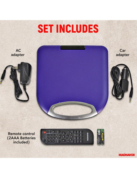 Reproductor DVD Portátil Magnavox MTFT750-PL 7" TFT Púrpura