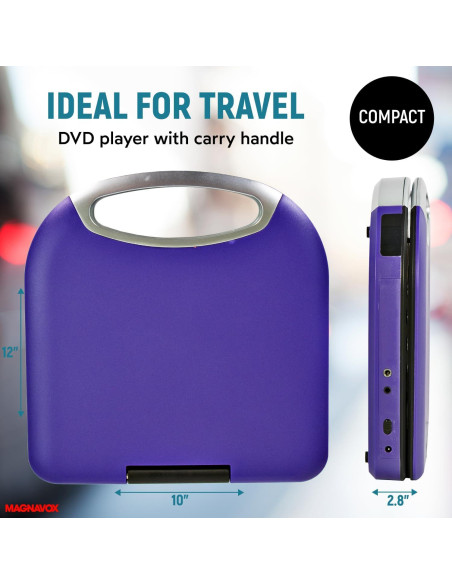 Reproductor DVD Portátil Magnavox MTFT750-PL 7" TFT Púrpura
