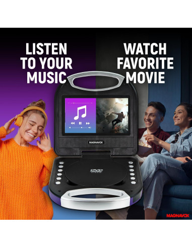 Reproductor DVD Portátil Magnavox MTFT750-PL 7" TFT Púrpura