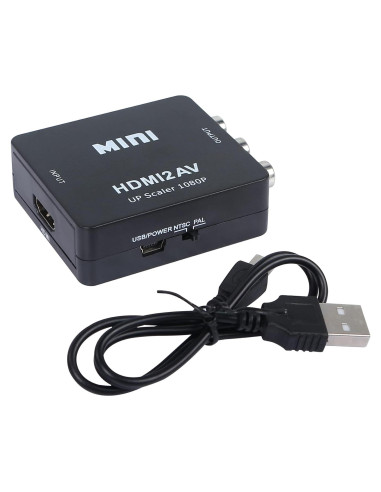 Adaptador HDMI a RCA YACSEJAO 1080P Plug and Play