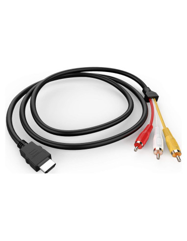 Cable HDMI a RCA 1.52m BERLAT 1080P Unidireccional Audio Video