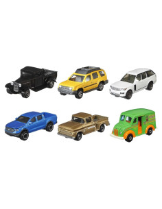 Multipack 6 Autos Matchbox Escala 1:64 con Piezas Móviles