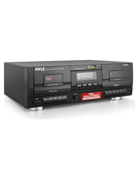 Doble Cassette Deck Pyle PT659DU con Conversor a MP3