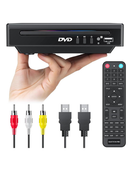 Reproductor de DVD compacto ELECTCOM PRO ELC-008 HDMI