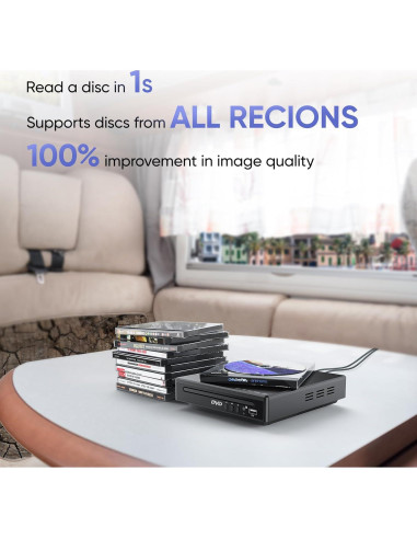 Reproductor de DVD compacto ELECTCOM PRO ELC-008 HDMI