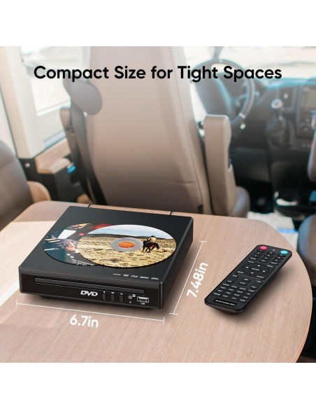 Reproductor de DVD compacto ELECTCOM PRO ELC-008 HDMI