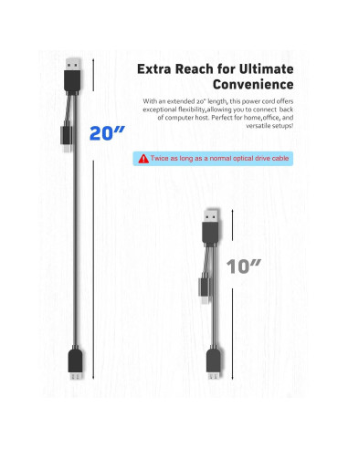 Unidad Externa de CD/DVD XRTFORE, USB 3.0, Ultra Delgada