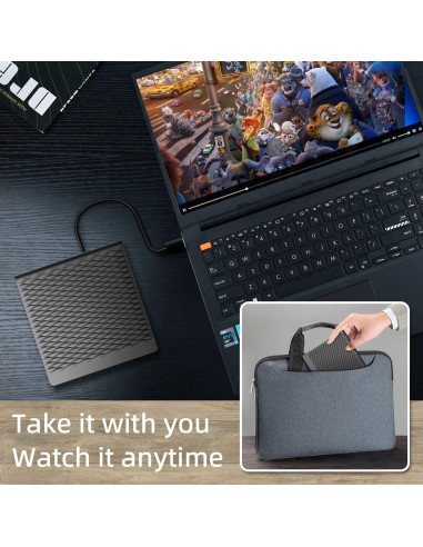 Unidad DVD Externa YOTUO USB 3.0 Portátil 14.7x14.7cm