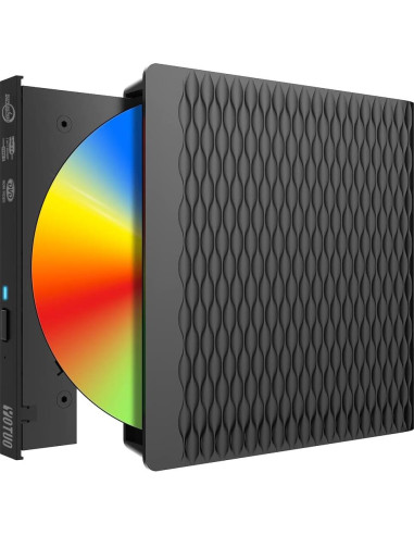 Unidad DVD Externa YOTUO USB 3.0 Portátil 14.7x14.7cm