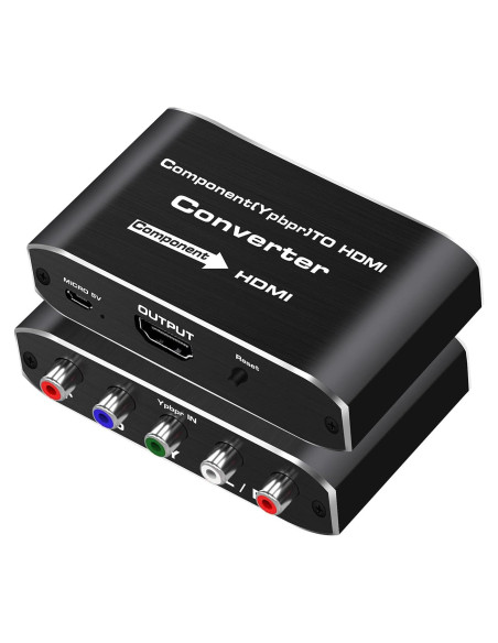 Convertidor YPbPr a HDMI Koopman 1080P 5RCA RGB para DVD y Consolas