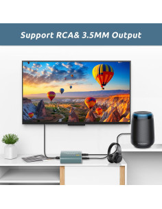 Convertidor de Audio DAC AMANKA 192kHz Óptico a RCA 2.1m 2