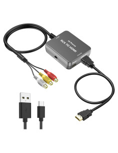 Convertidor RCA a HDMI Hiprorca con Cable HDMI 1080P