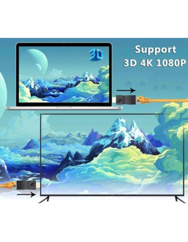 Extensor HDMI a RJ45 4K Znoogrn, 30m, 1080P, sin configuración