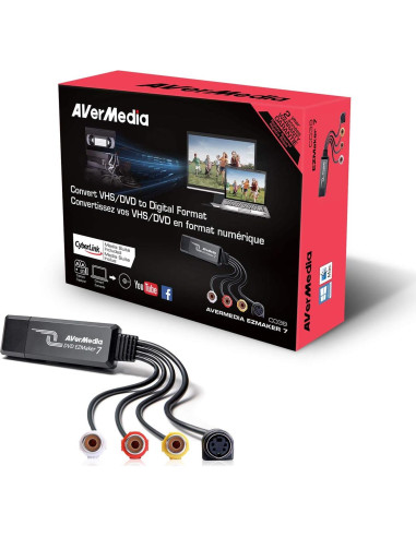 Tarjeta de Captura AVerMedia EZMaker 7 USB - Digitaliza VHS a DVD