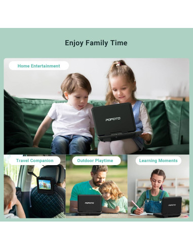 Reproductor de DVD portátil POFOTO 9.5" (24.13 cm) para coche
