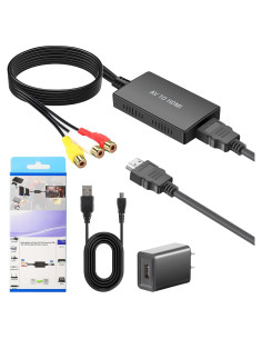 Convertidor RCA a HDMI Pasow 1080P para TV y Consolas