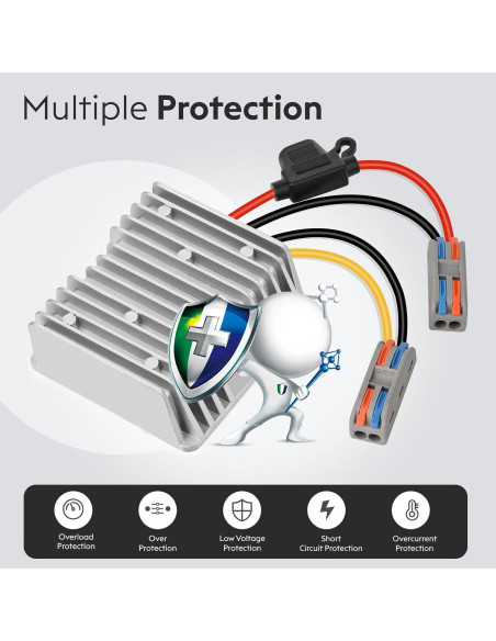 Convertidor de Voltaje 36V/48V a 12V 20A 240W JRBLVL