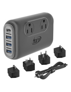 Convertidor de Voltaje 220V a 110V Key Power 230W USB-C