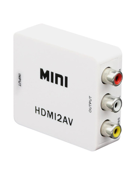 Adaptador HDMI a AV RCA HDSUNWSTD 1080P Mini Soporte PAL/NTSC