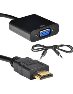 Adaptador HDMI a VGA Kastar 5 Piezas 1080p con Audio 2