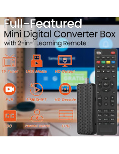 Mini Sintonizador de TV Digital Zard Zoop 1080P HDMI y 3RCA 2