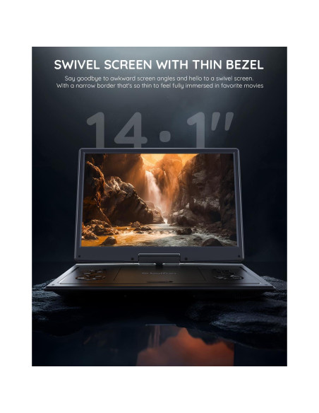 Reproductor de DVD Portátil BOIFUN BFN-142 14.1" HD Negro