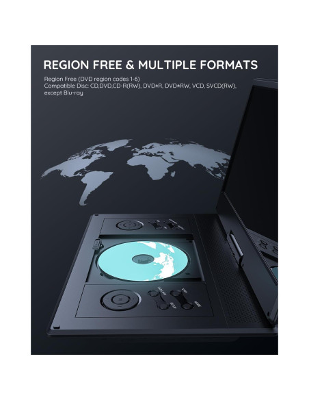Reproductor de DVD Portátil BOIFUN BFN-142 14.1" HD Negro