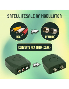 Convertidor RF RCA a Compuesto SatelliteSale con Cable AV 2