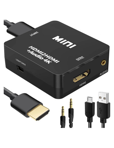 Extractor de Audio HDMI JUEJUEZI 4K 1080P 3.5mm AUX