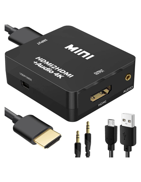 Extractor de Audio HDMI JUEJUEZI 4K 1080P 3.5mm AUX
