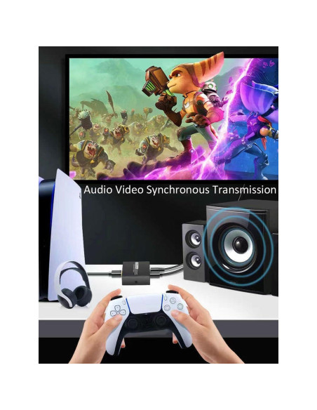 Extractor de Audio HDMI JUEJUEZI 4K 1080P 3.5mm AUX