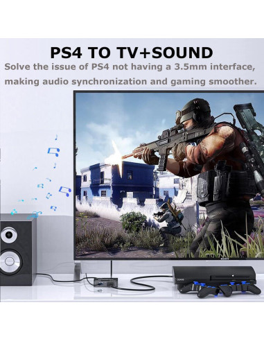Extractor de Audio HDMI JUEJUEZI 4K 1080P 3.5mm AUX