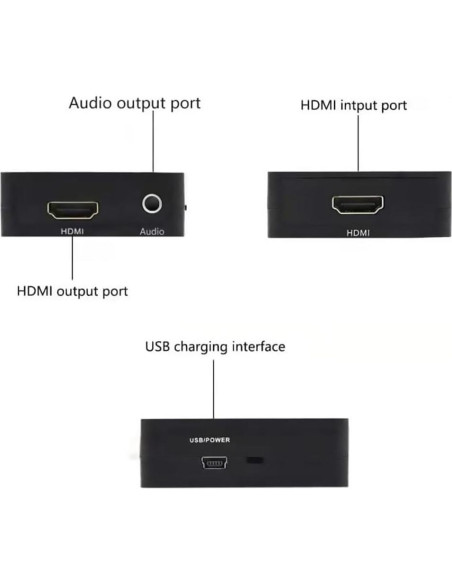 Extractor de Audio HDMI JUEJUEZI 4K 1080P 3.5mm AUX
