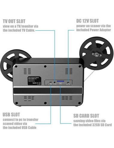 Digitalizador de Películas 8mm y Super 8 Eyesen, Escáner MP4