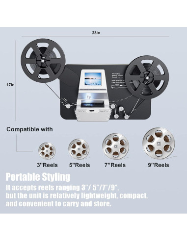 Digitalizador de Películas 8mm y Super 8 Eyesen, Escáner MP4