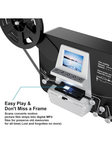 Digitalizador de Películas 8mm y Super 8 Eyesen, Escáner MP4