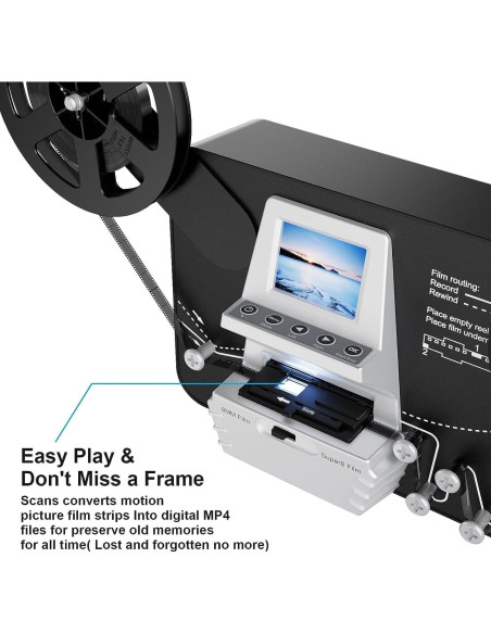 Digitalizador de Películas 8mm y Super 8 Eyesen, Escáner MP4