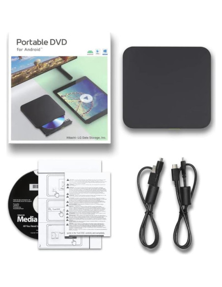 Unidad Externa DVD-RW Hitachi-LG GP96Y USB Tipo-C Negro