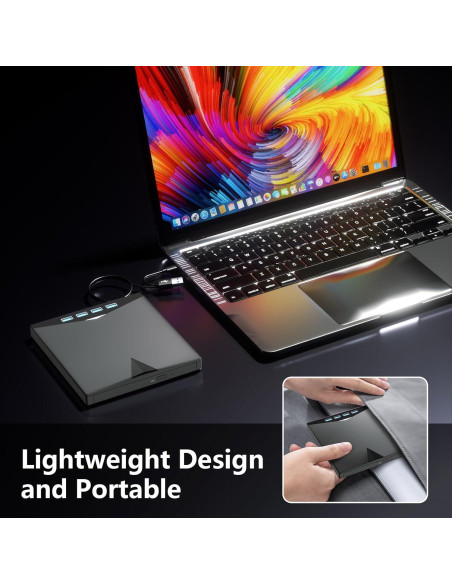 Unidad Externa de CD/DVD Yaeonku USB 3.0 7 en 1 para PC