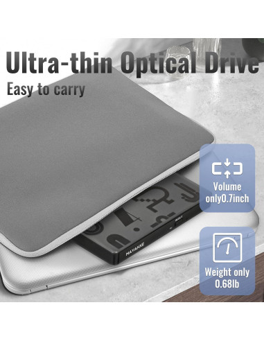 Unidad Externa de CD/DVD MAYAHXE USB 3.0 Tipo C Portátil